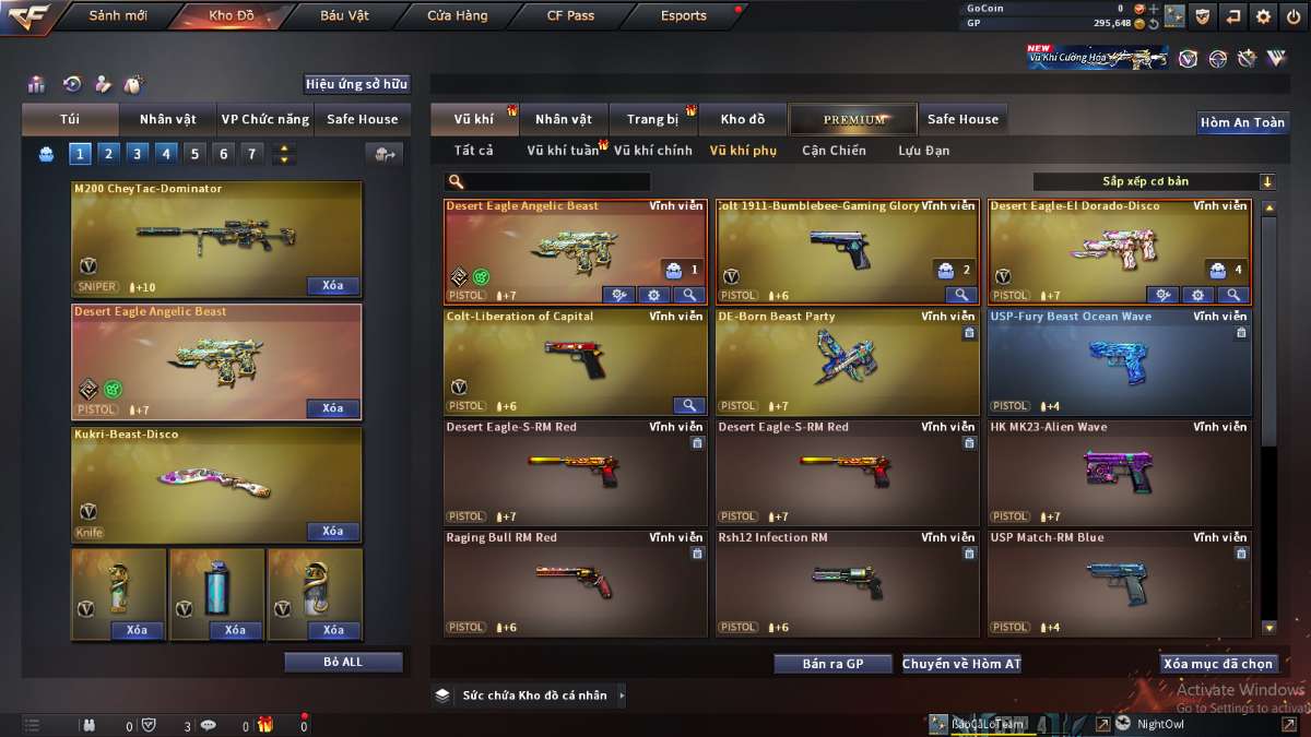 shop acc cf uy tin gia re